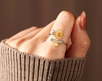 Sunflower Worry Ring