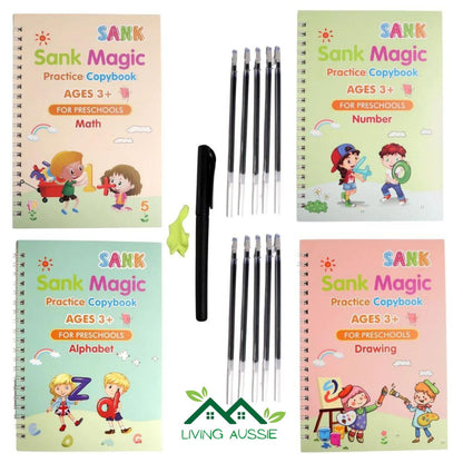 Magical Handwriting Books (4 Pack + Pen Set)