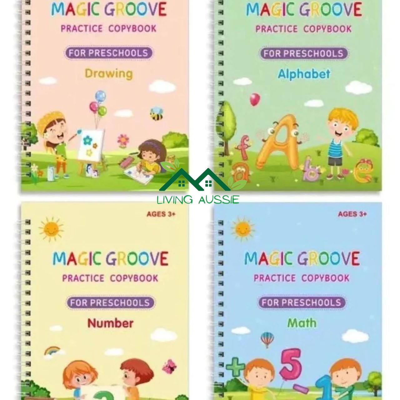 Magical Handwriting Books (4 Pack + Pen Set)